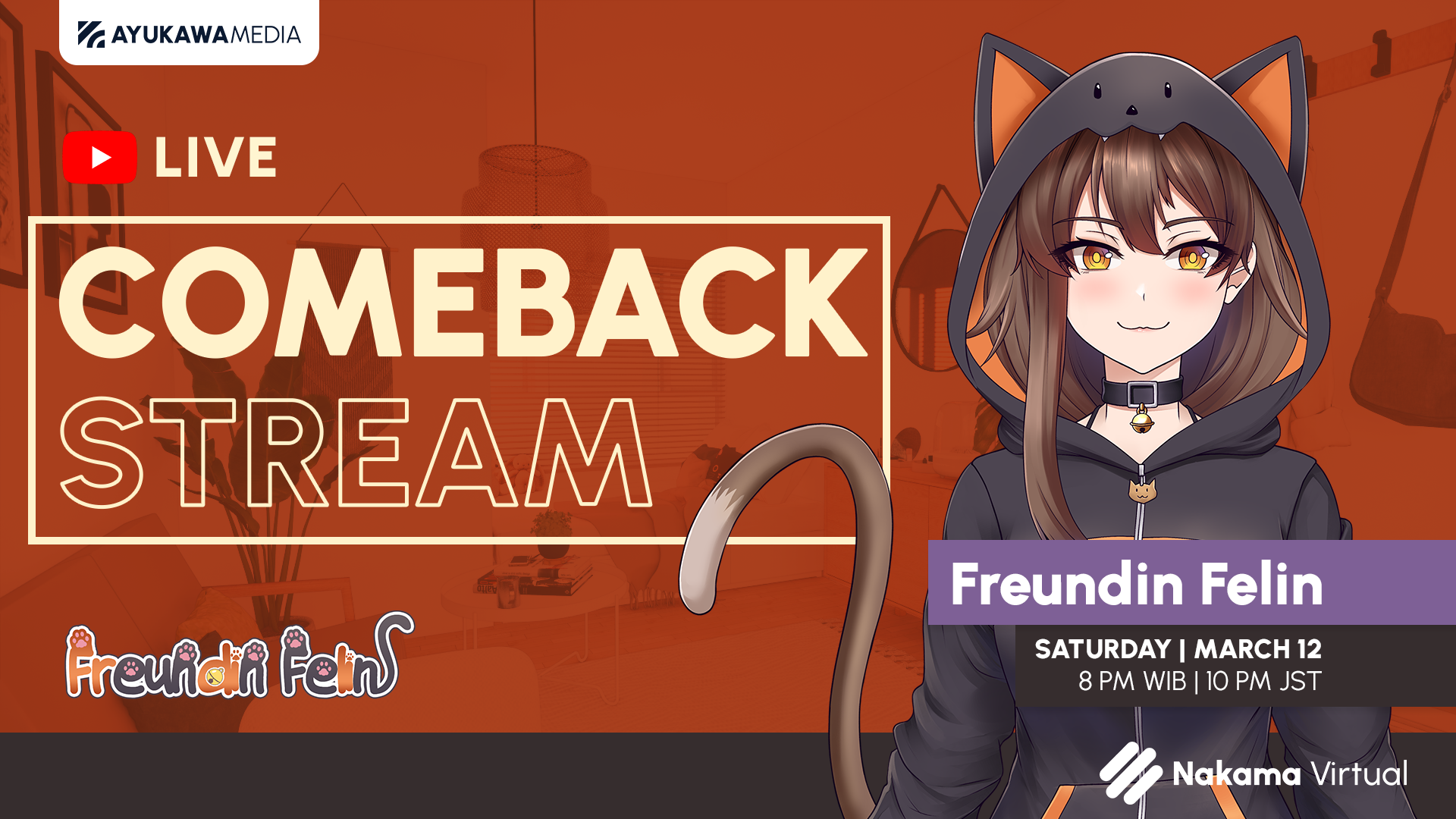 VTuber Freundin Felin Akan Kembali Hadir Mulai Hari Sabtu Ini!